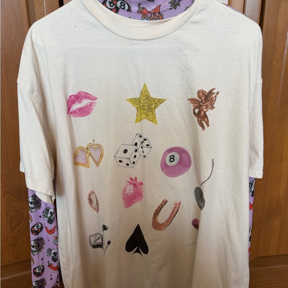 Kids Graphic Tee with Fun Icons